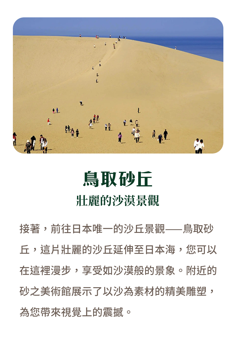 鳥取砂丘 壯麗的沙漠景觀