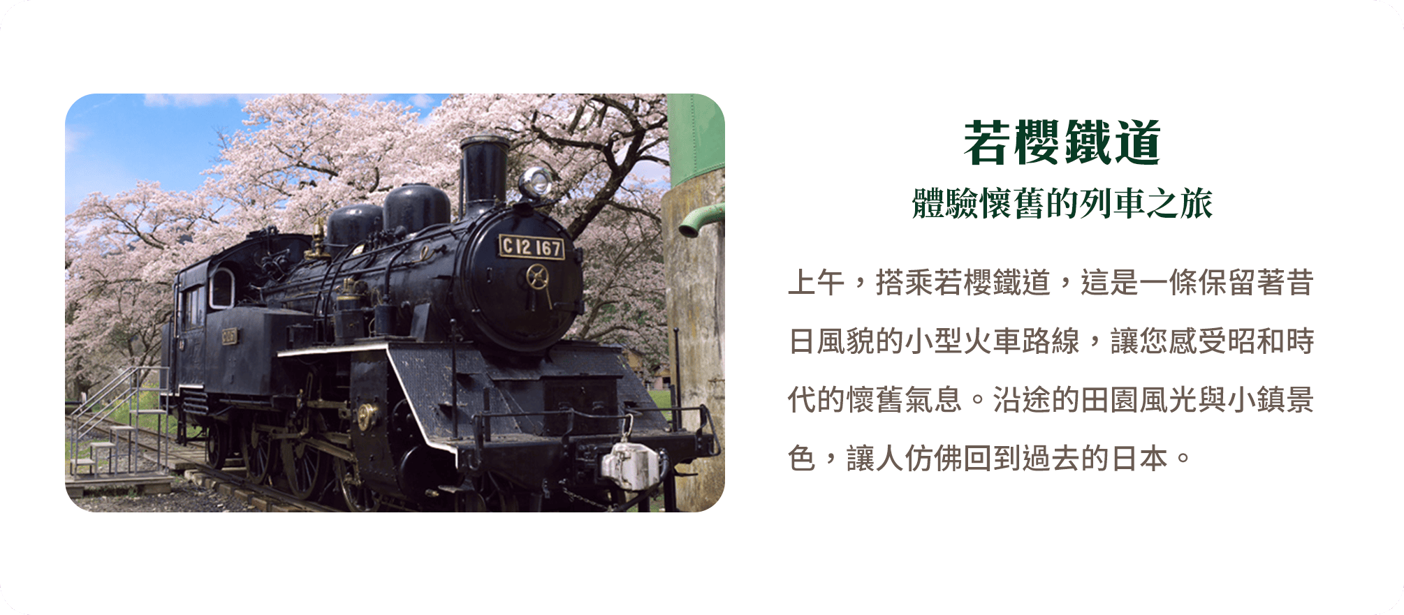 若櫻鐵道 體驗懷舊的列車之旅